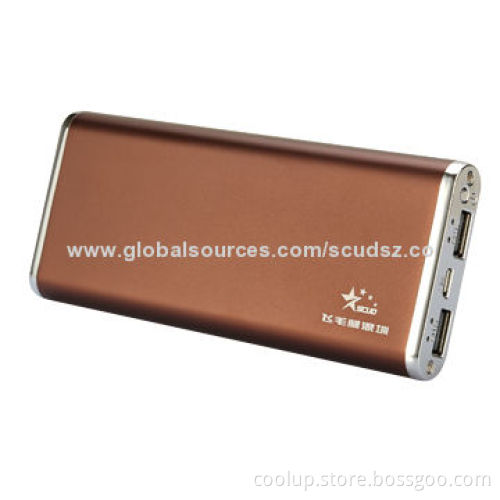 Ultra-high Density External Battery Pack for iPad, 10,000mAh, Rechargeable Battery Backup